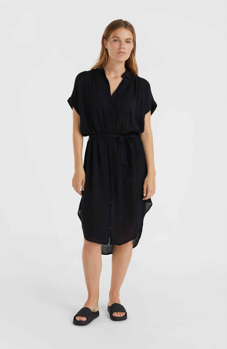 Cali Beach Shirt Dress | Black Out
