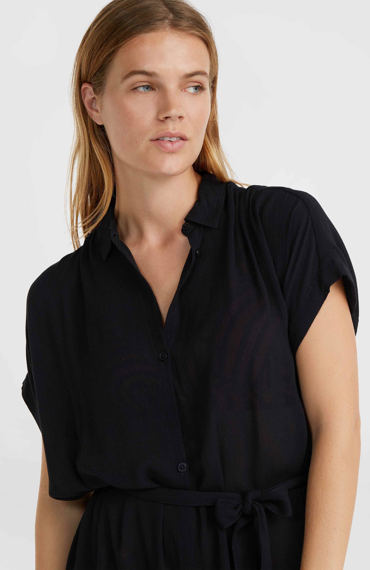 Cali Beach Shirt Dress | Black Out