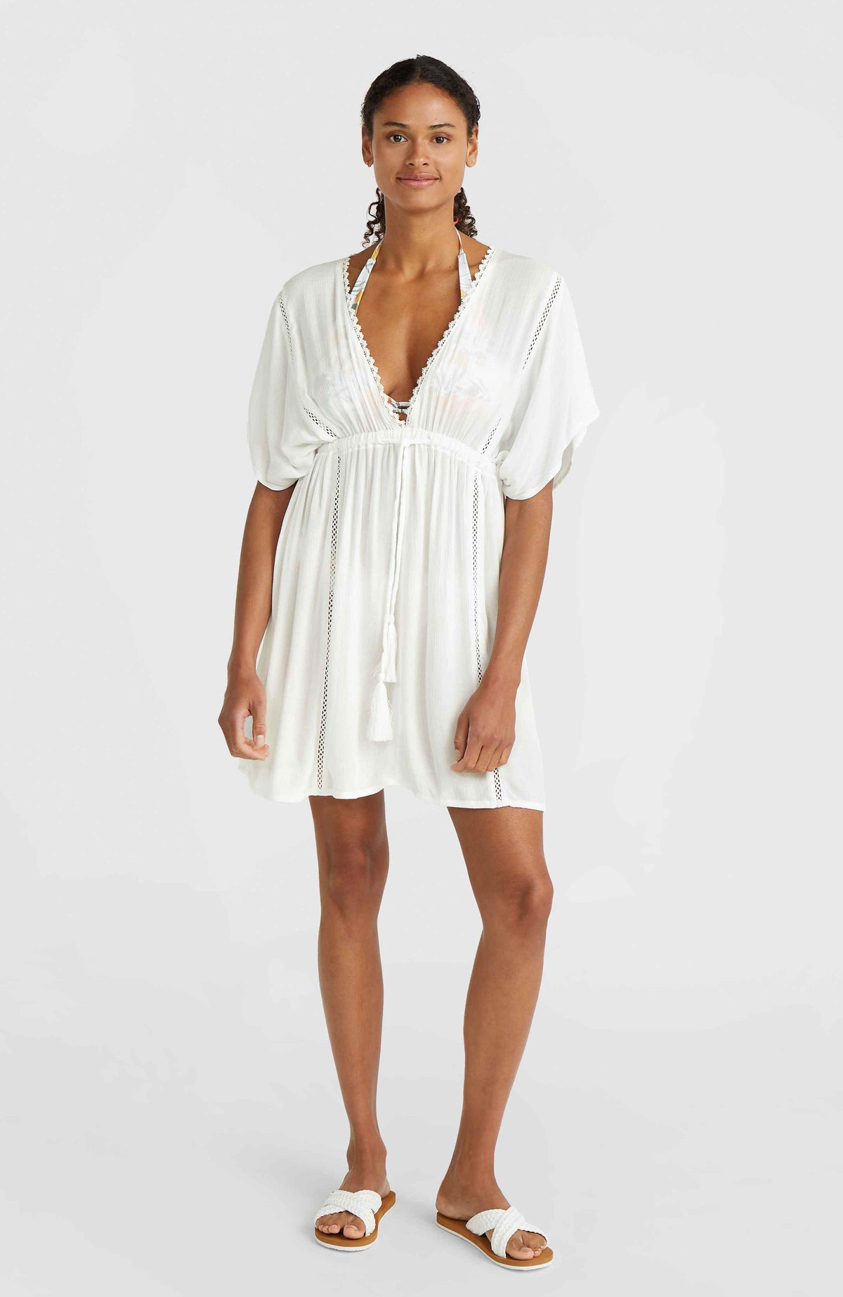 ワンピース VALLO DE NEAR Minuet Coverups White Soul White Bodycon Halter-Neck Mini Dress – Club L London - USA