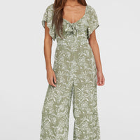 Kesia Jumpsuit | Green Textured Jungle