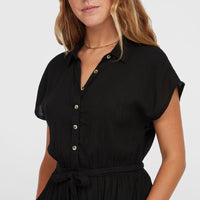 Lori Maxi Shirt Dress | Black Out