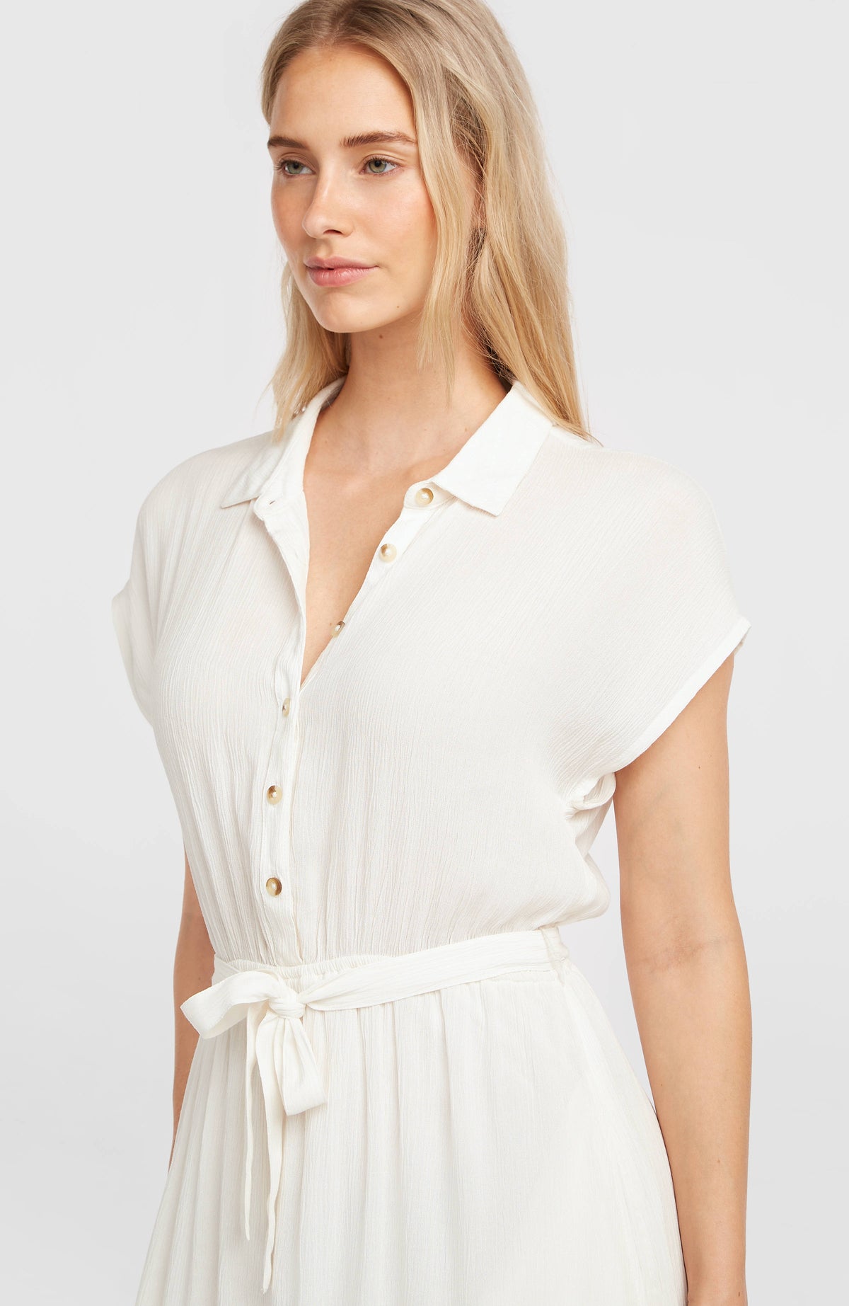 Lori Maxi Shirt Dress | Snow White