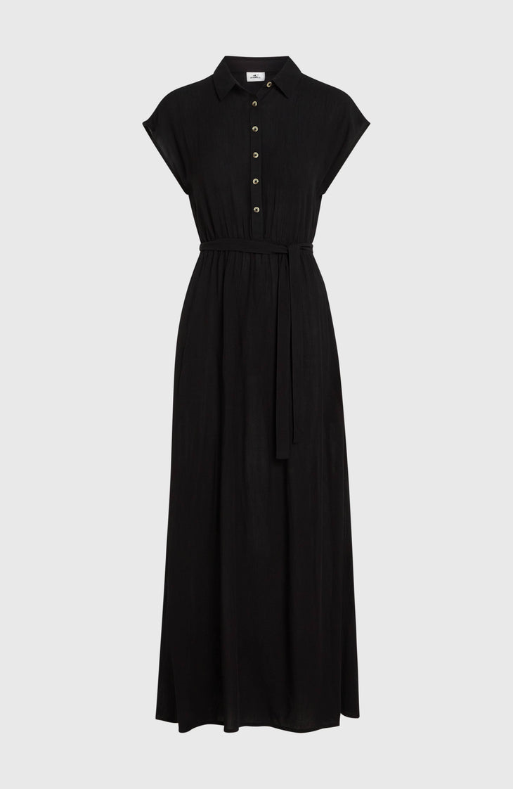 Lori Maxi Shirt Dress | Black Out