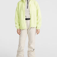 High-Pile Full-Zip Fleece | Lime Wash