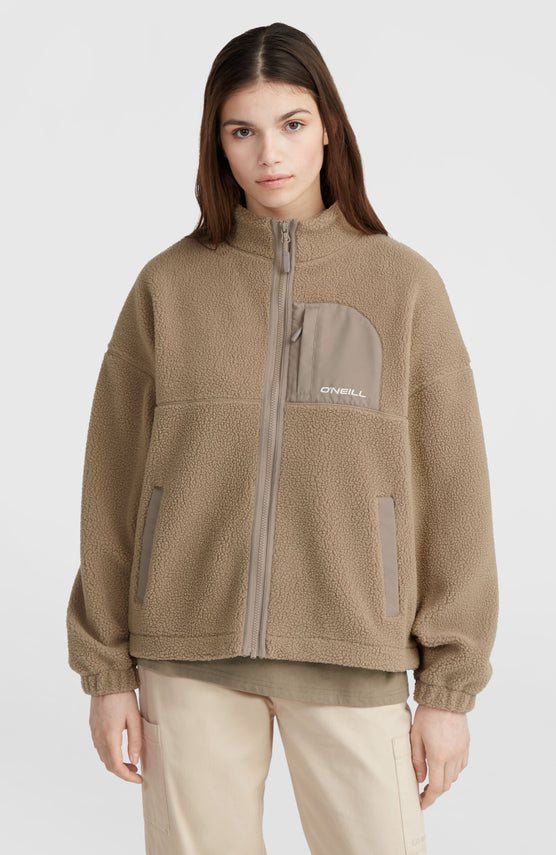 High-Pile Full-Zip Fleece | Concrete