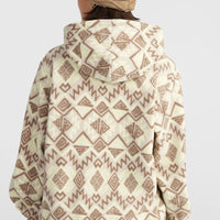 Superfleece Half-Zip Hoodie | Grey Retro Ikat