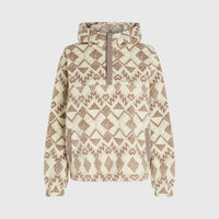 Superfleece Half-Zip Hoodie | Grey Retro Ikat