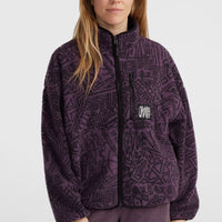 Surf Heroes High-Pile Fleece | Black/Purple Sketcheritage