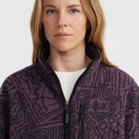 Surf Heroes High-Pile Fleece | Black/Purple Sketcheritage