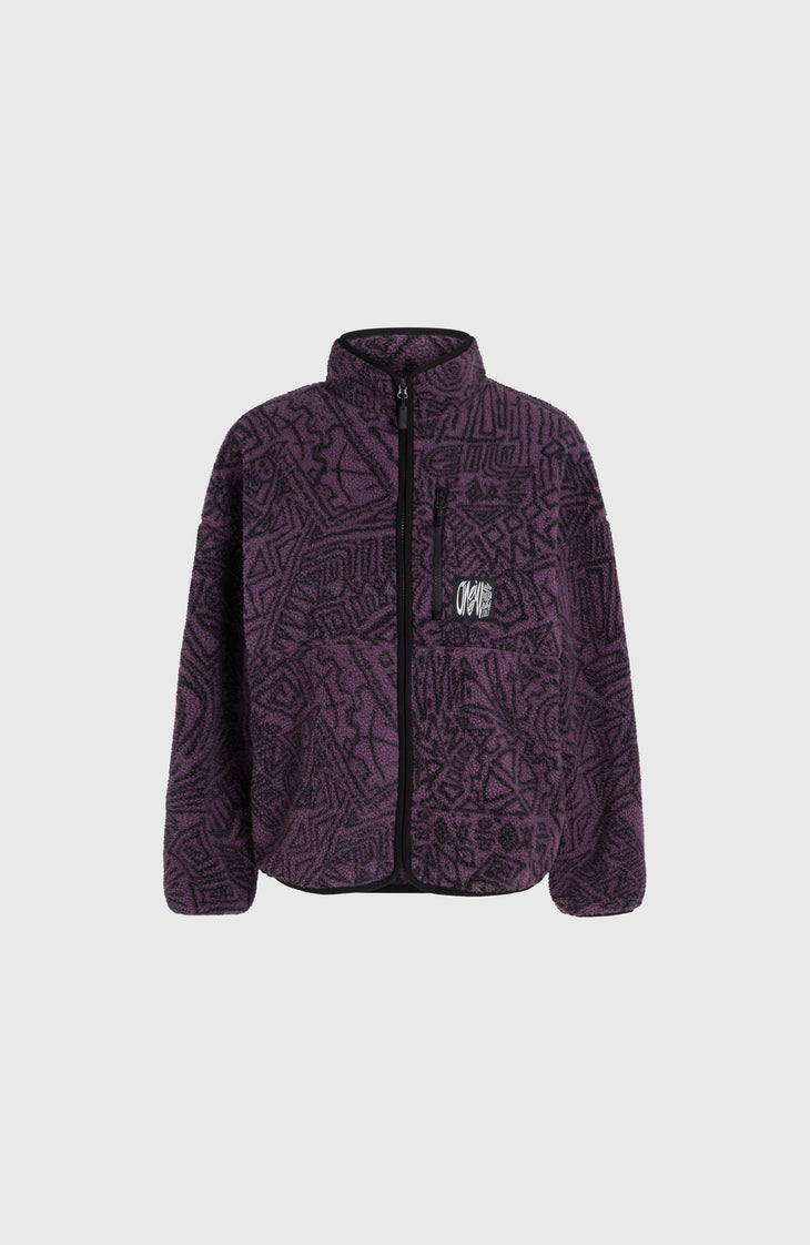 Surf Heroes High-Pile Fleece | Black/Purple Sketcheritage