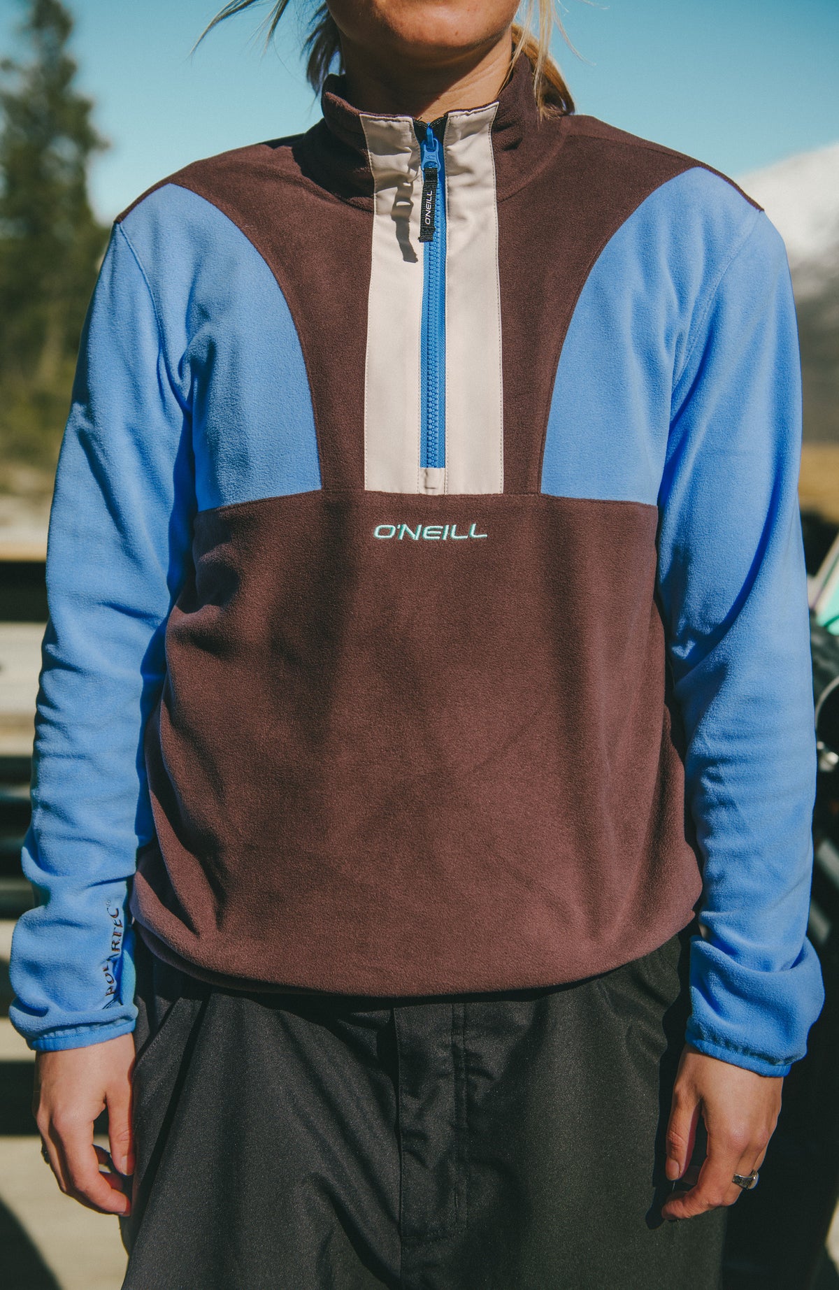 FWC'Cruz Triple Polartec® Half-Zip Fleece | Blue Poppy Colour Block