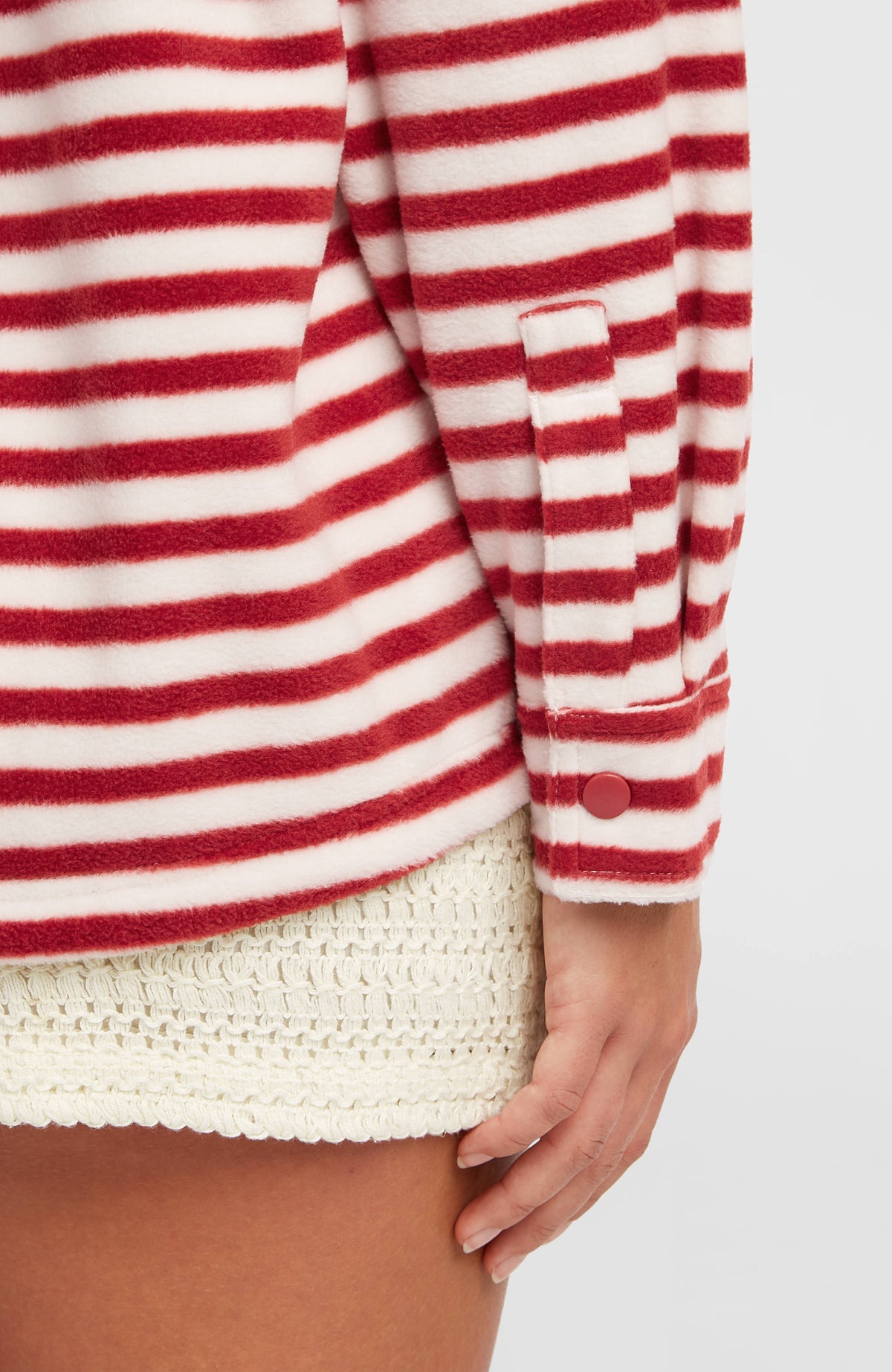O'Riginals Superfleece Shirt | White/Red Originals Stripe