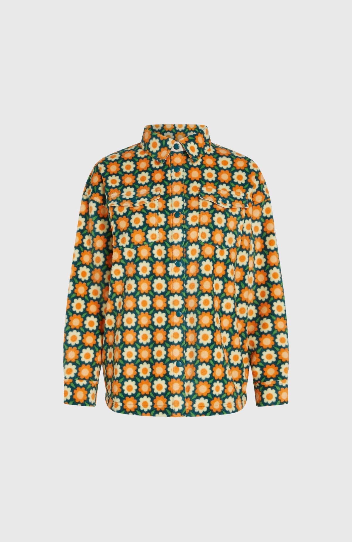 O'Riginals Superfleece Shirt | Green Retro Flower