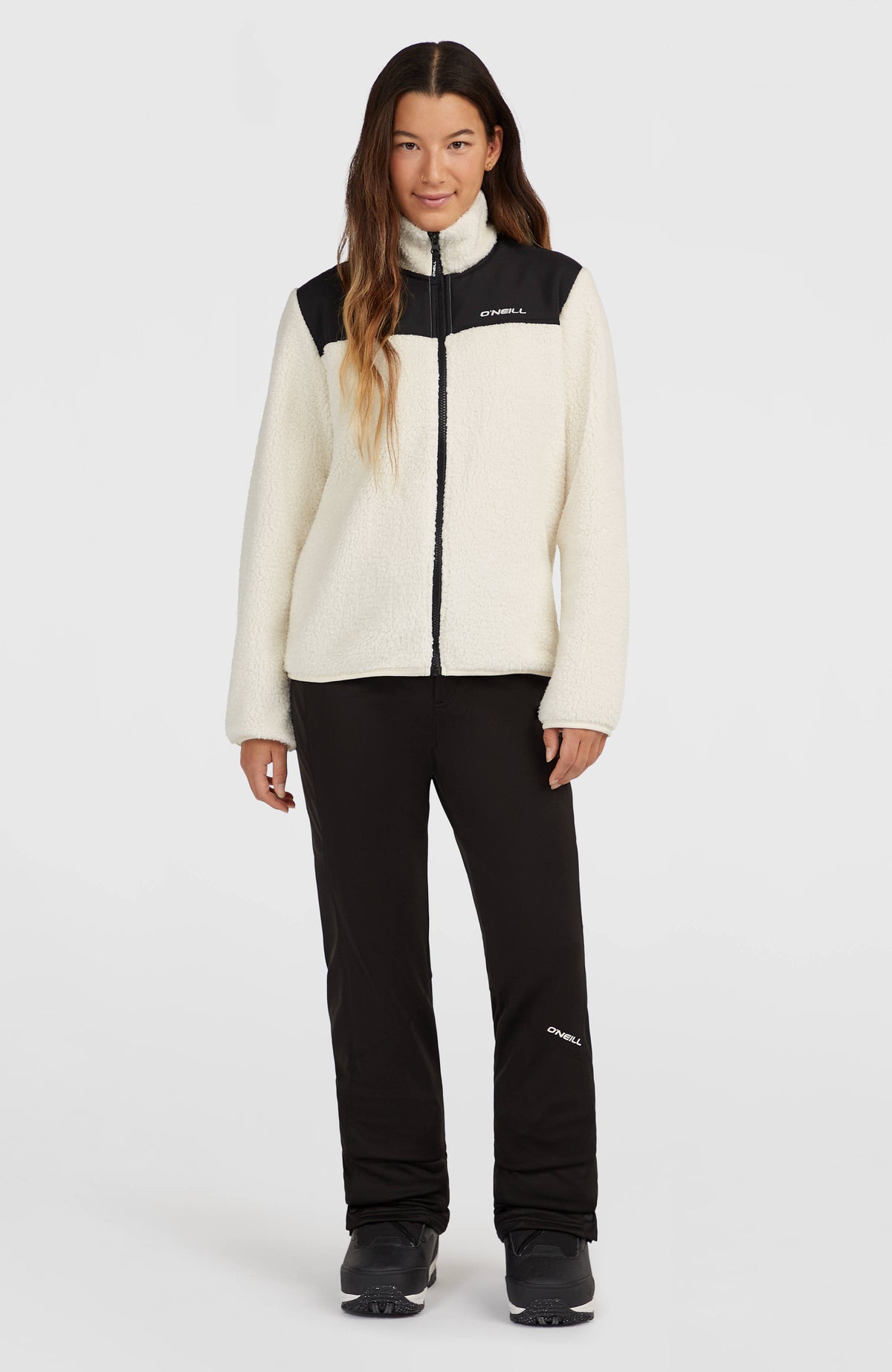 FWC'Cruz Fuzzy Full-Zip Fleece | Linen White Colour Block