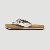 Ditsy Sun Bloom™ Sandals | White Tropical Flower