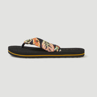 Ditsy Sun Bloom™ Sandals | Black Tropical Flower