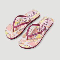 Profile Graphic Sandals | Yellow Scarf Print