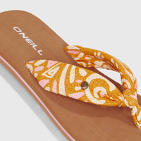 Ditsy Sun  Sandals | Orange Abstract Wave