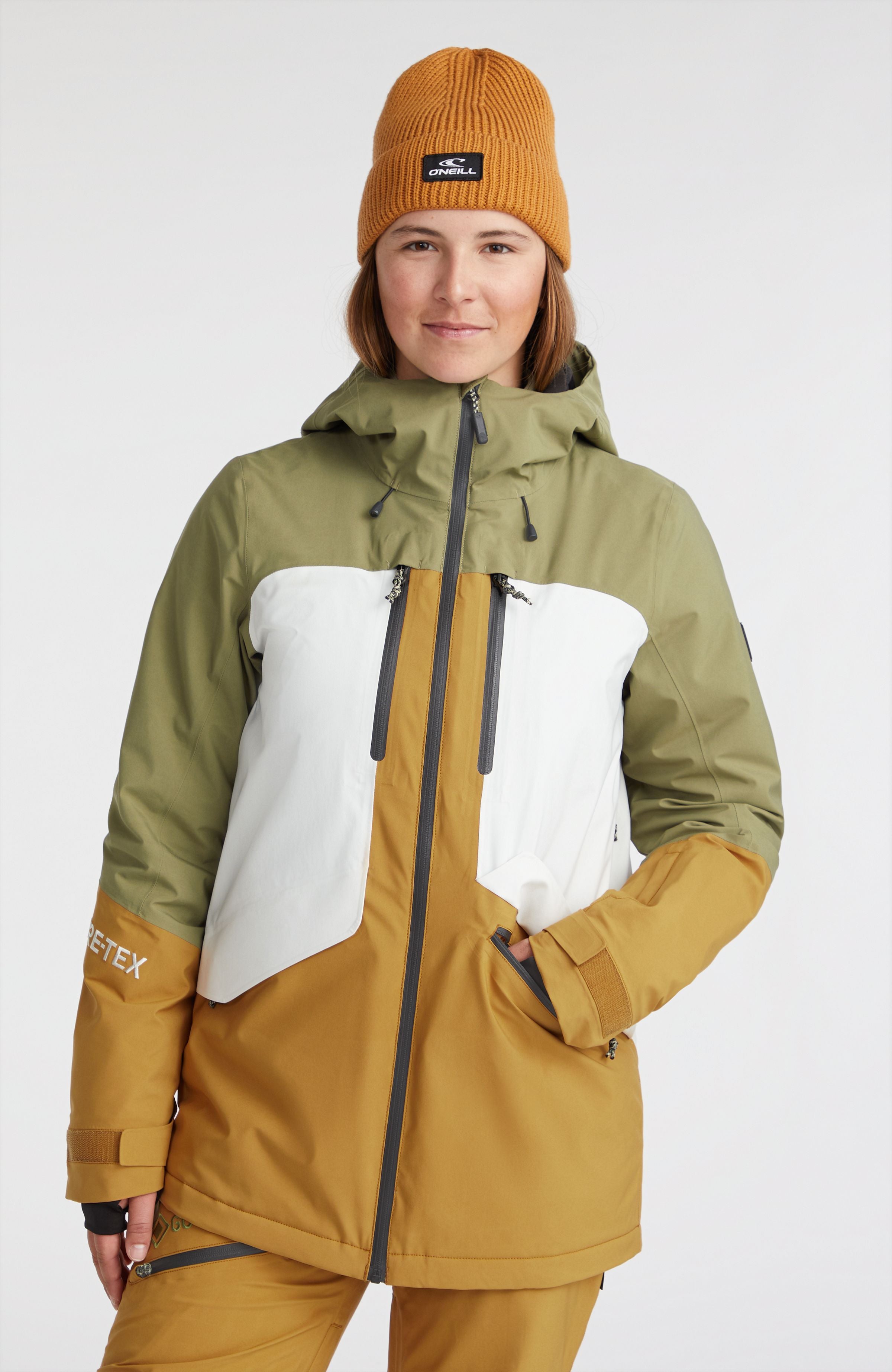 GORE-TEX Psycho Tech Snow Jacket | Deep Lichen Green Colour Block – O'Neill