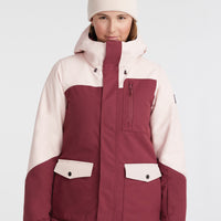 Utility Snow Jacket | Windsor Wine Colour Block