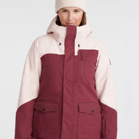 Utility Snow Jacket | Windsor Wine Colour Block