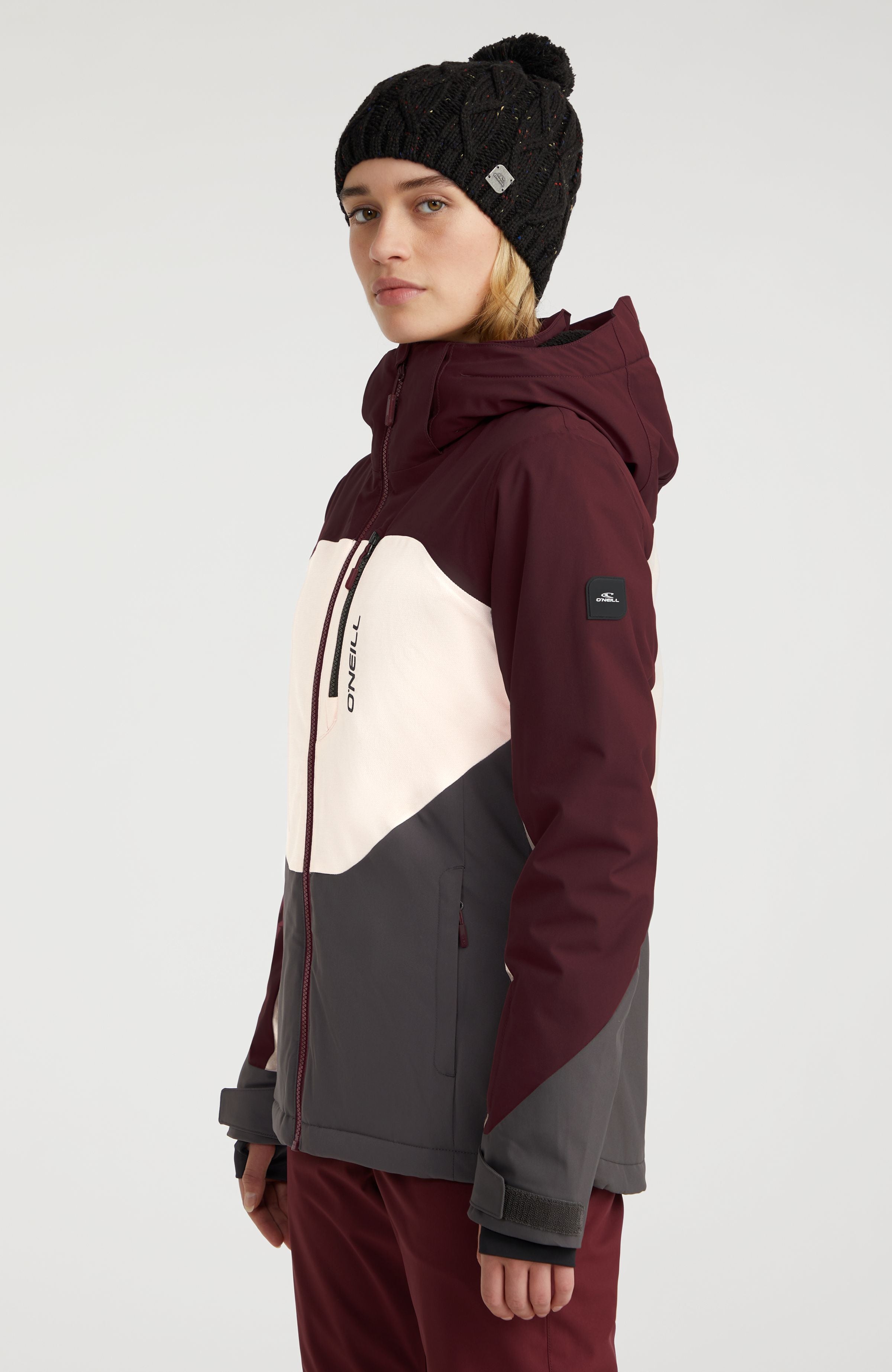 Carbonite Snow Jacket | Windsor Wine Colour Block – O'Neill