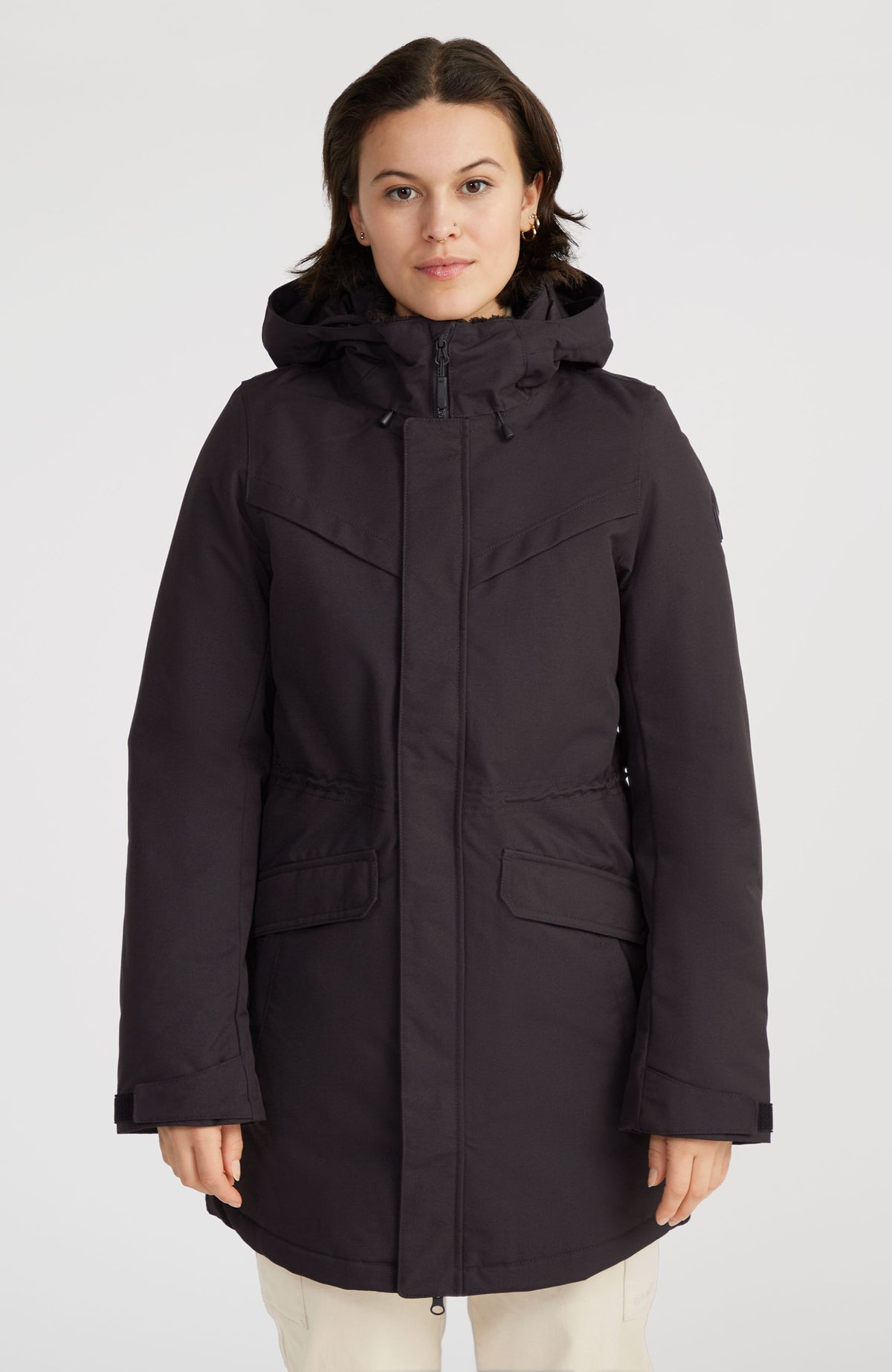 Parka black coat hotsell