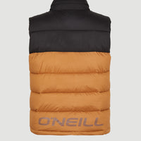O'Riginals Puffer Vest | Rich Caramel Colour block