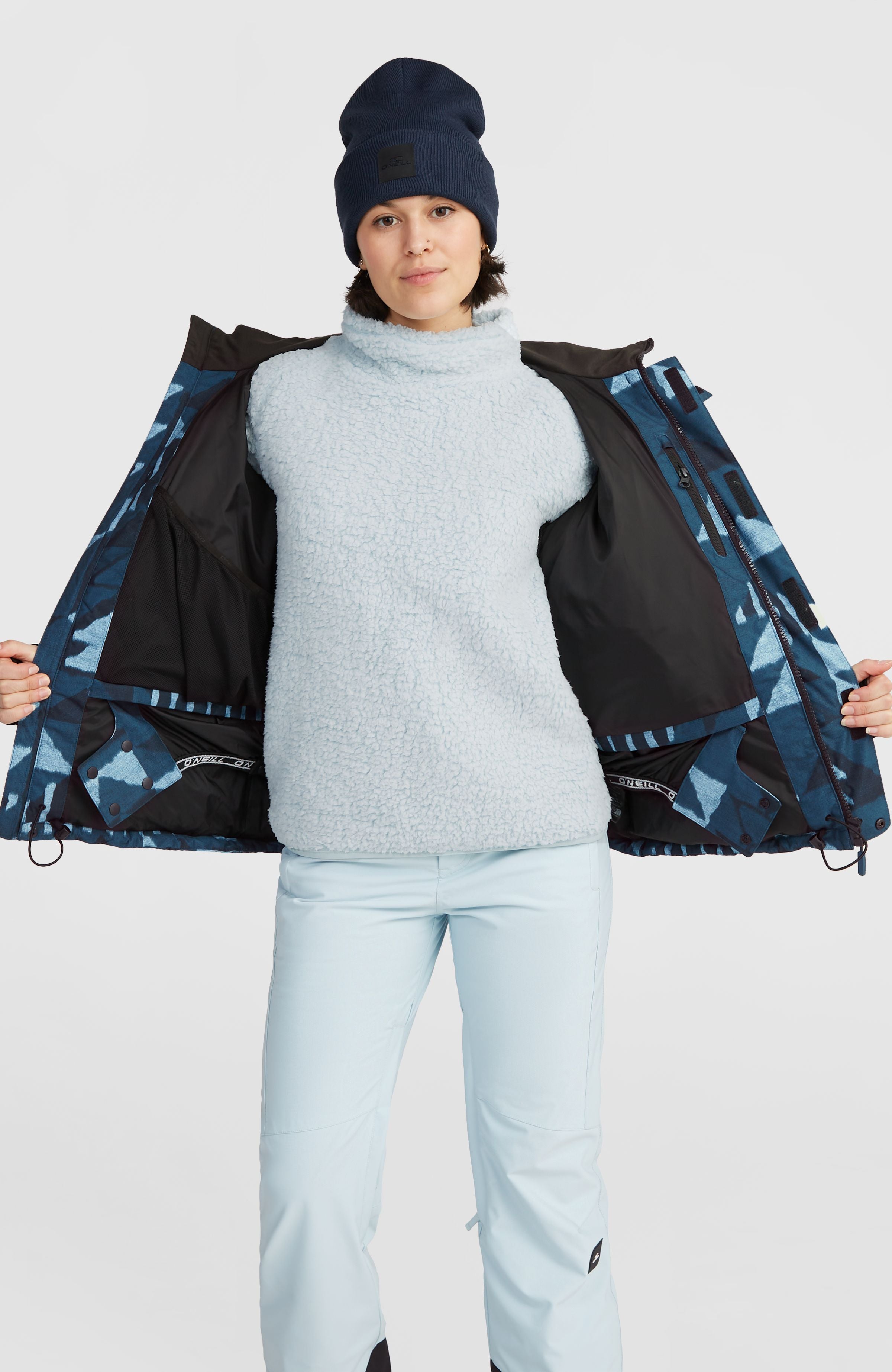 Z.E.N. Puffer Hybrid Snow Jacket | Blue Triangle Ikat – O'Neill