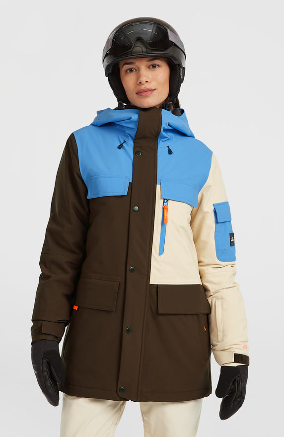 FWC'Cruz Triple Snow Jacket | Coffee Bean Colour Block