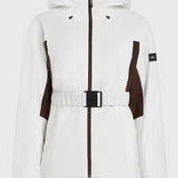 FWC'Cruz Hybrid Belted Snow Jacket | Snow White Colour Block