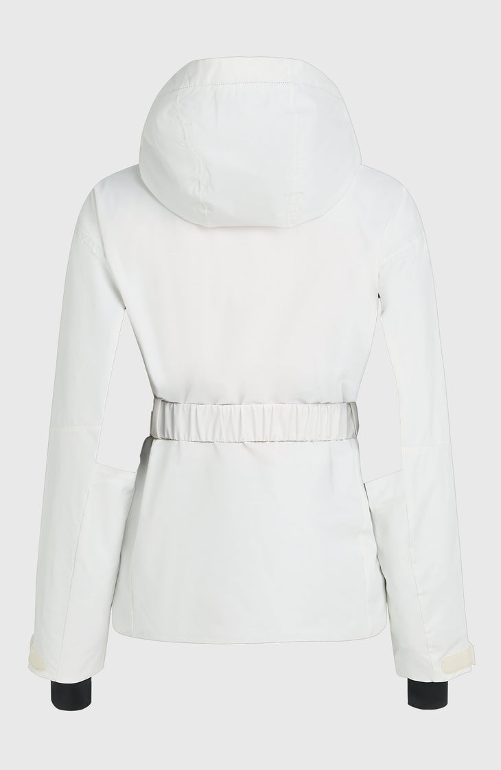 FWC'Cruz Hybrid Belted Snow Jacket | Snow White Colour Block