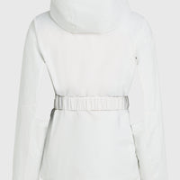 FWC'Cruz Hybrid Belted Snow Jacket | Snow White Colour Block