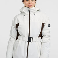 FWC'Cruz Hybrid Belted Snow Jacket | Snow White Colour Block