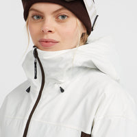 FWC'Cruz Hybrid Belted Snow Jacket | Snow White Colour Block