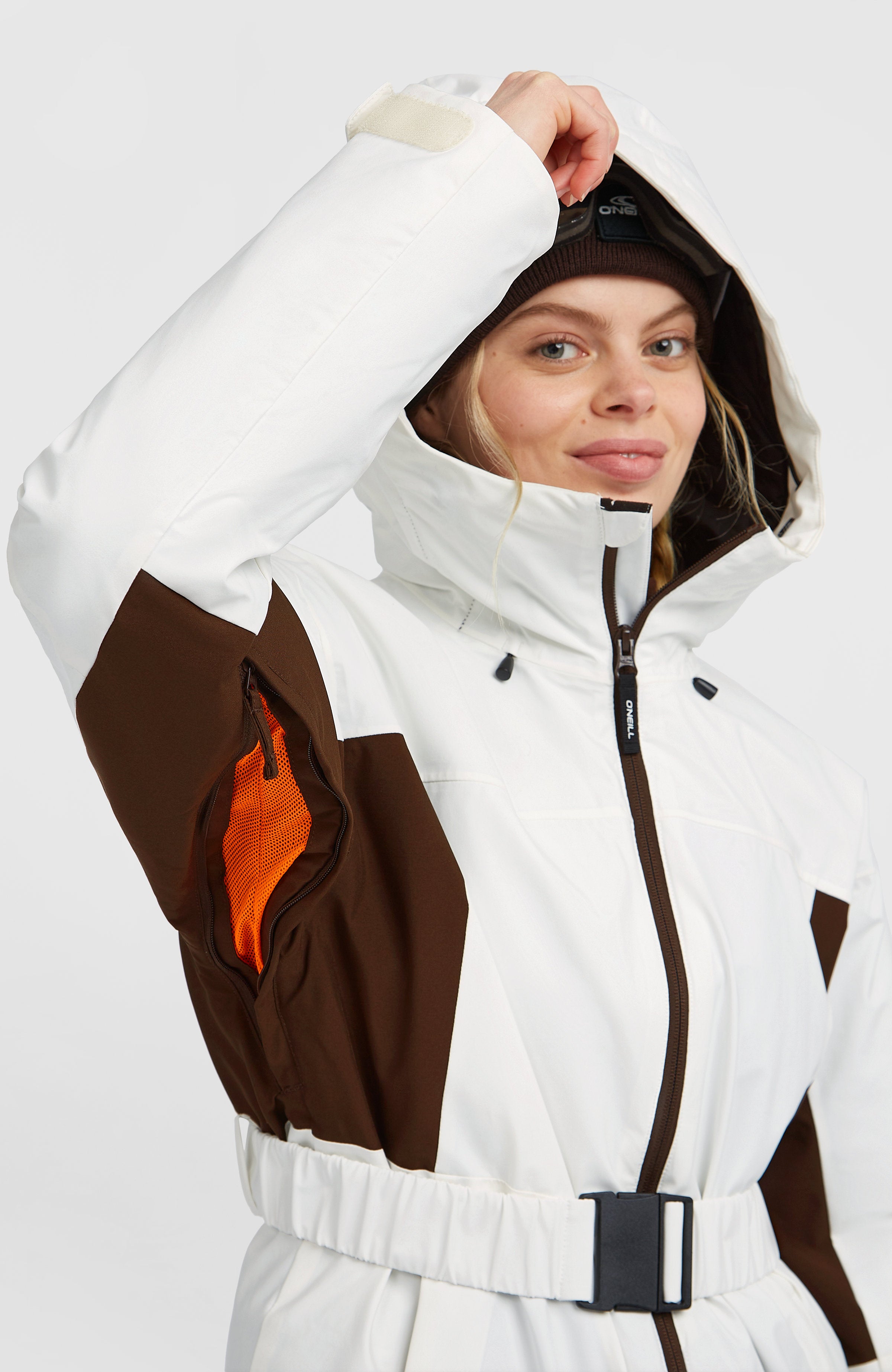 FWC'Cruz Hybrid Belted Snow Jacket | Snow White Colour Block – O'Neill