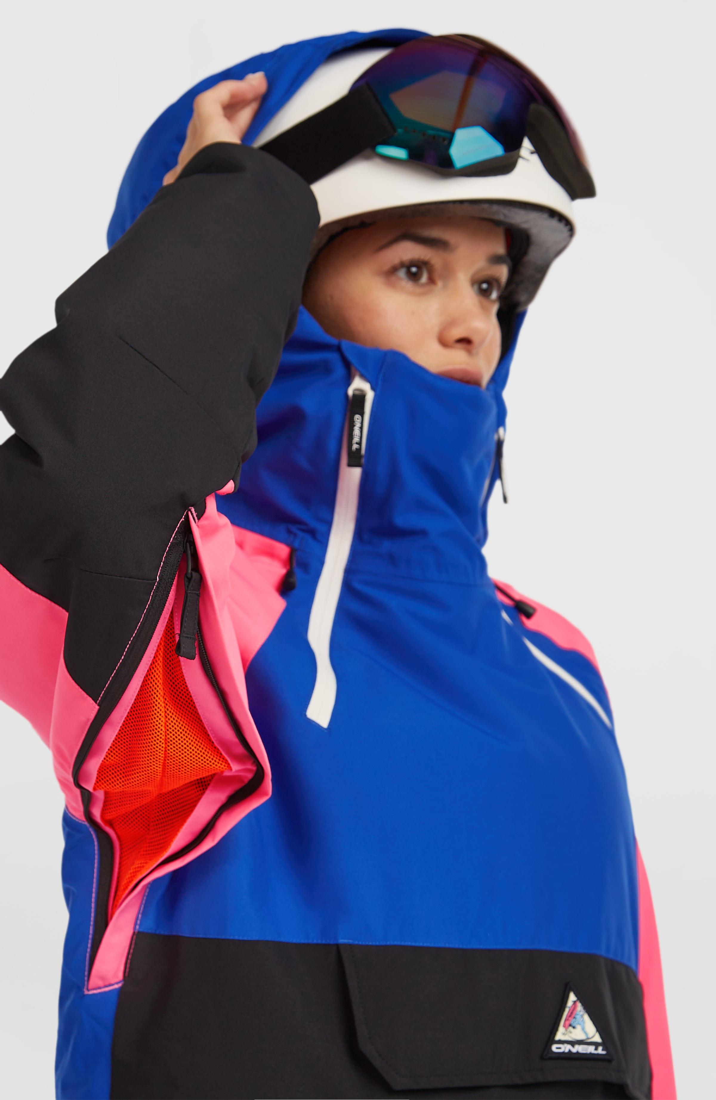 FWC'Play Asymmetric Snow Jacket | Active Blue Colour Block – O'Neill