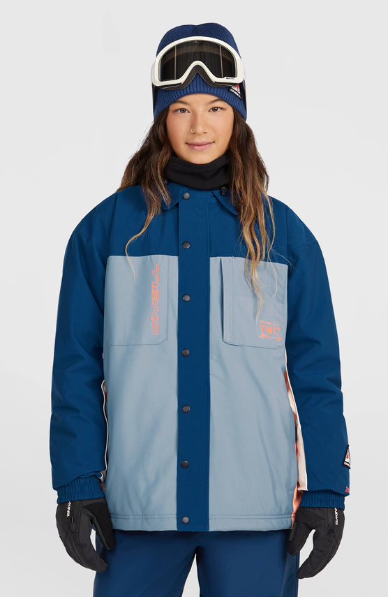 FWC'Play Shacket Snow Jacket | Regal Blue Colour Block