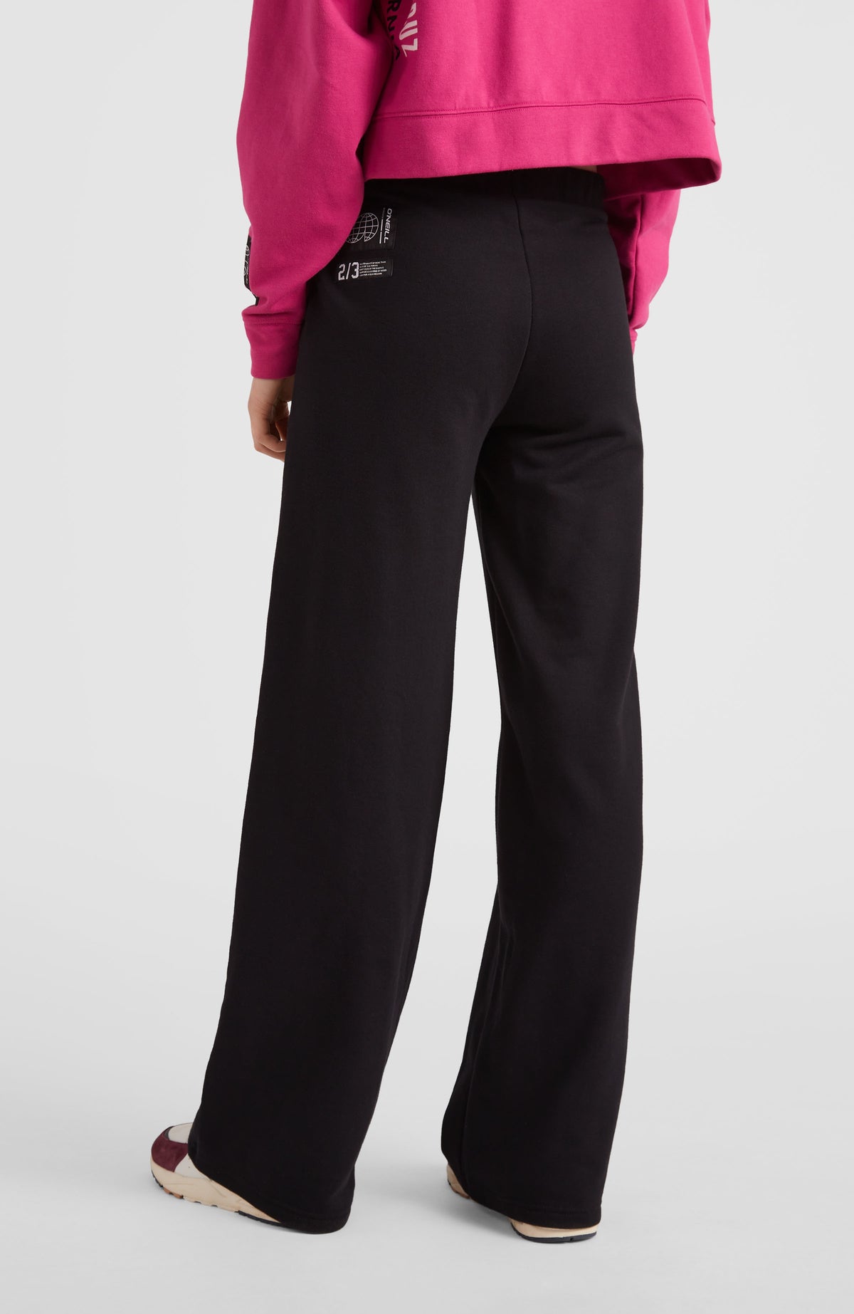 Women's Black Recycled Wide Leg Joggers