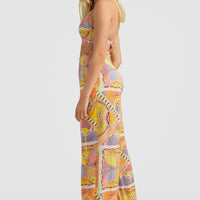 Malia High-Waist Beach Pants | Yellow Scarf Print