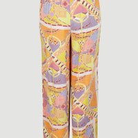 Malia High-Waist Beach Pants | Yellow Scarf Print