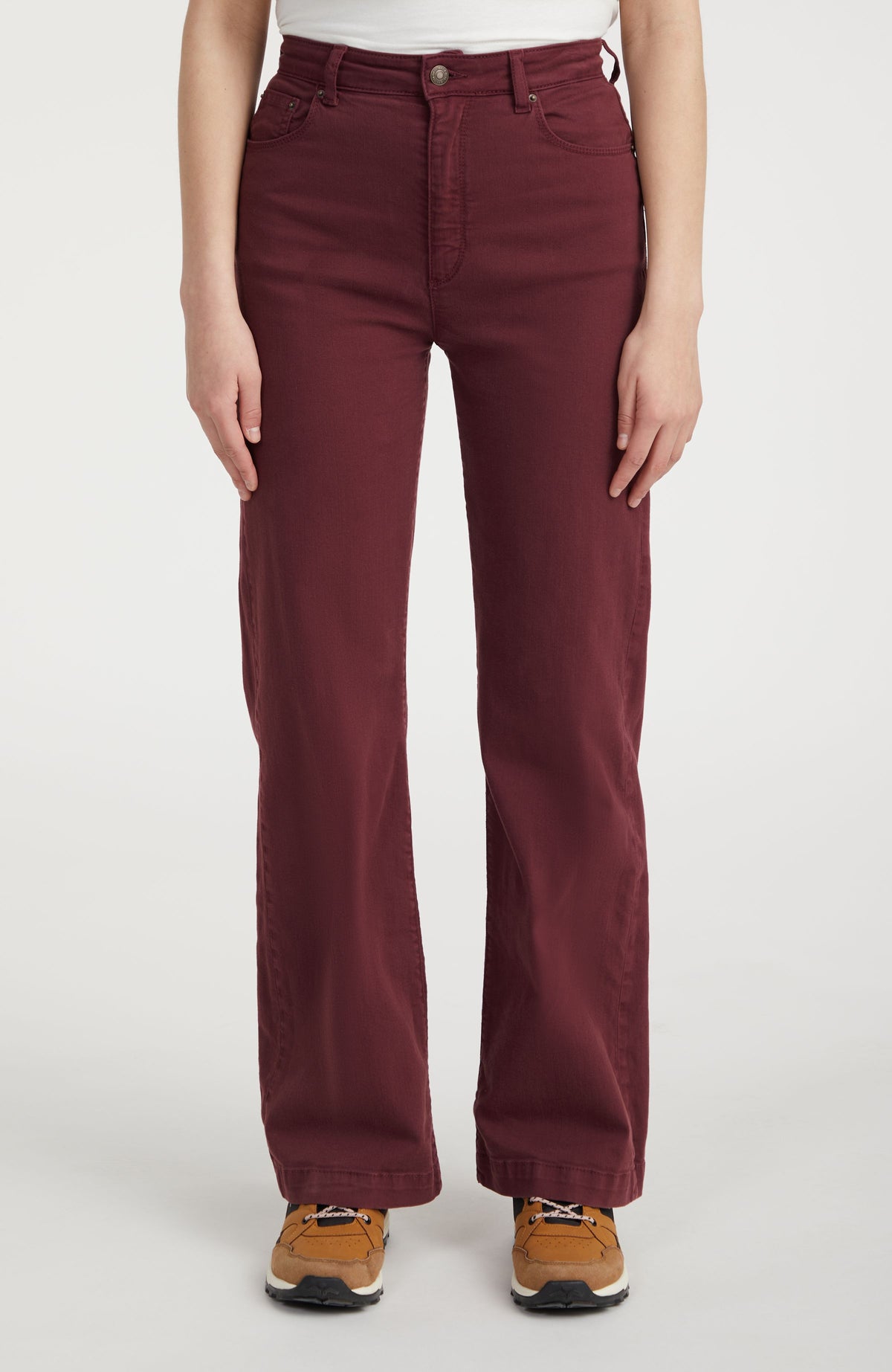 Brown Twill Pants - High-Waisted Trousers - Slim Leg Pants - Lulus