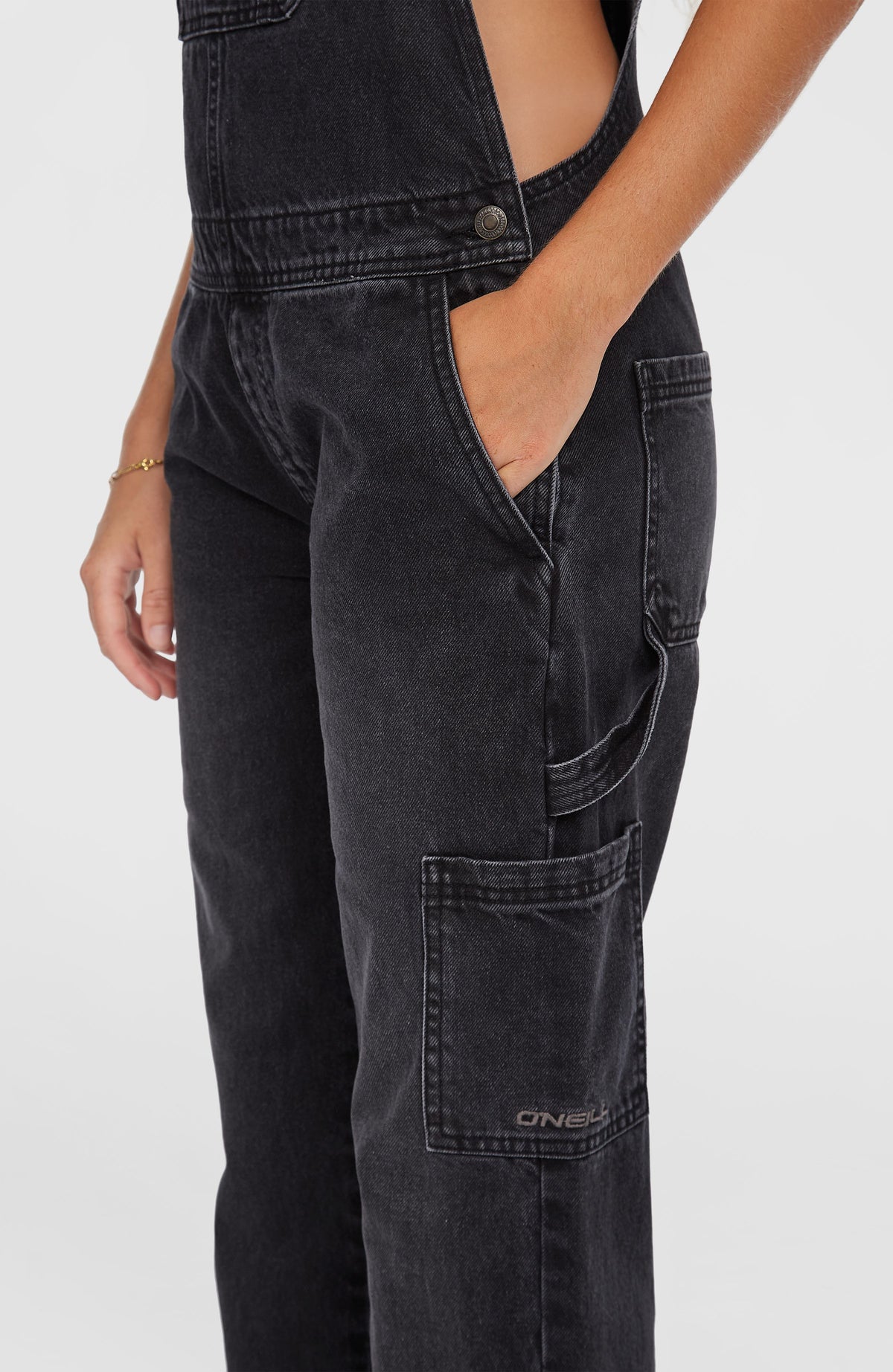 Essentials Twill Dungaree | Black Out
