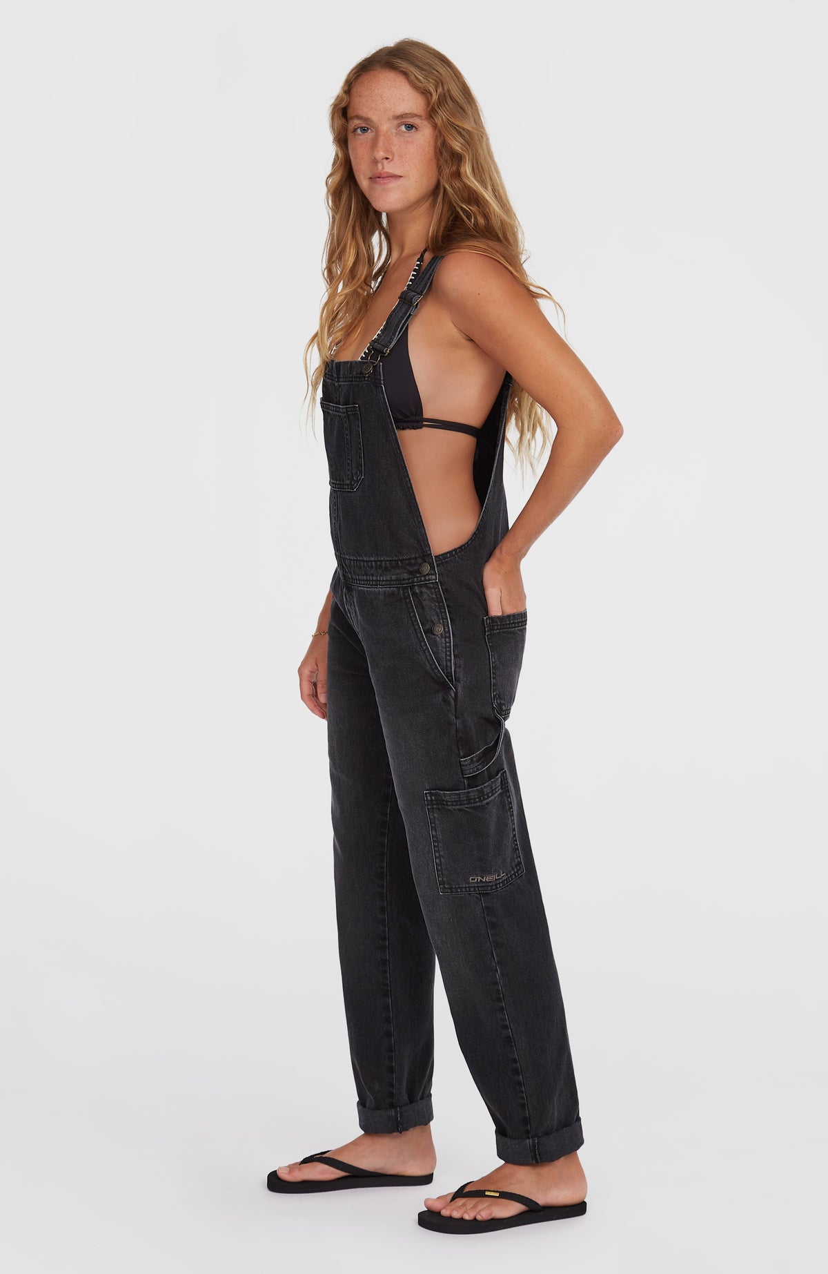 Essentials Twill Dungaree | Black Out