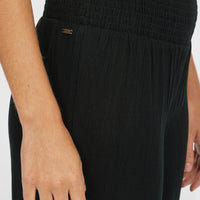 Johnny Smocked Waist Pants | Black Out