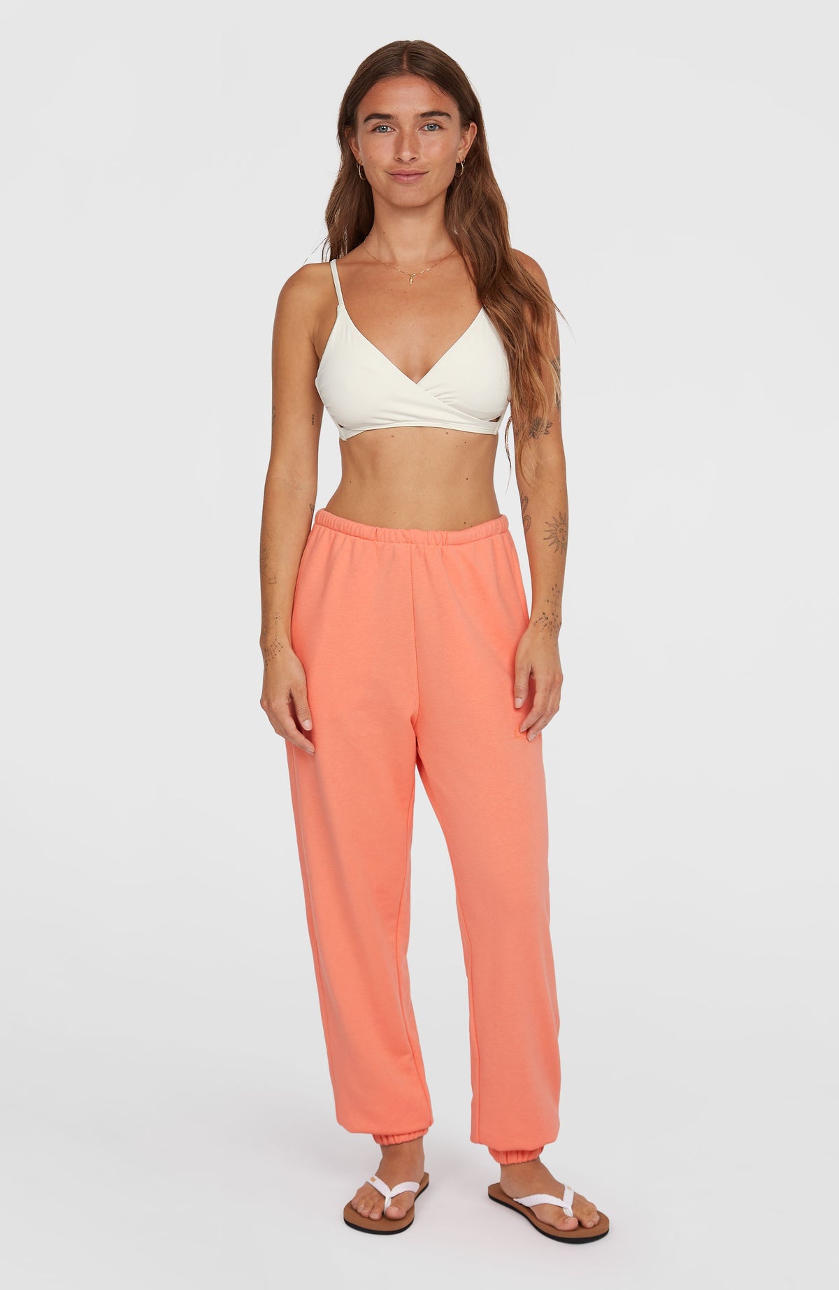 Essentials Script Sweatpants | Coral Pink