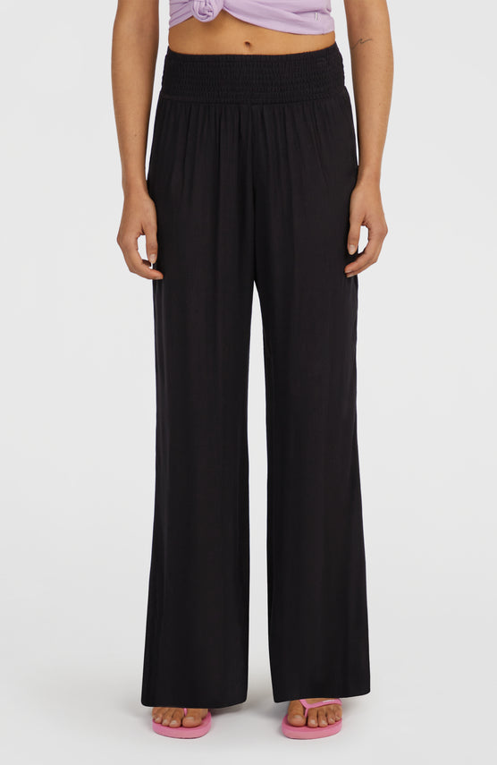 Johnny Smocked Waist Pants | Black Out