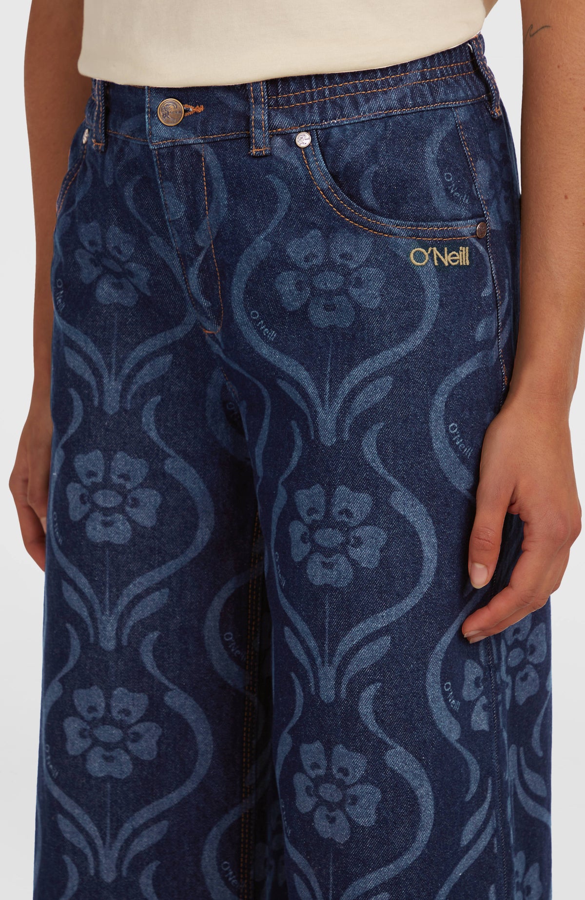 O'Riginals Denim Pants | Blue Artdeco Floral Jean