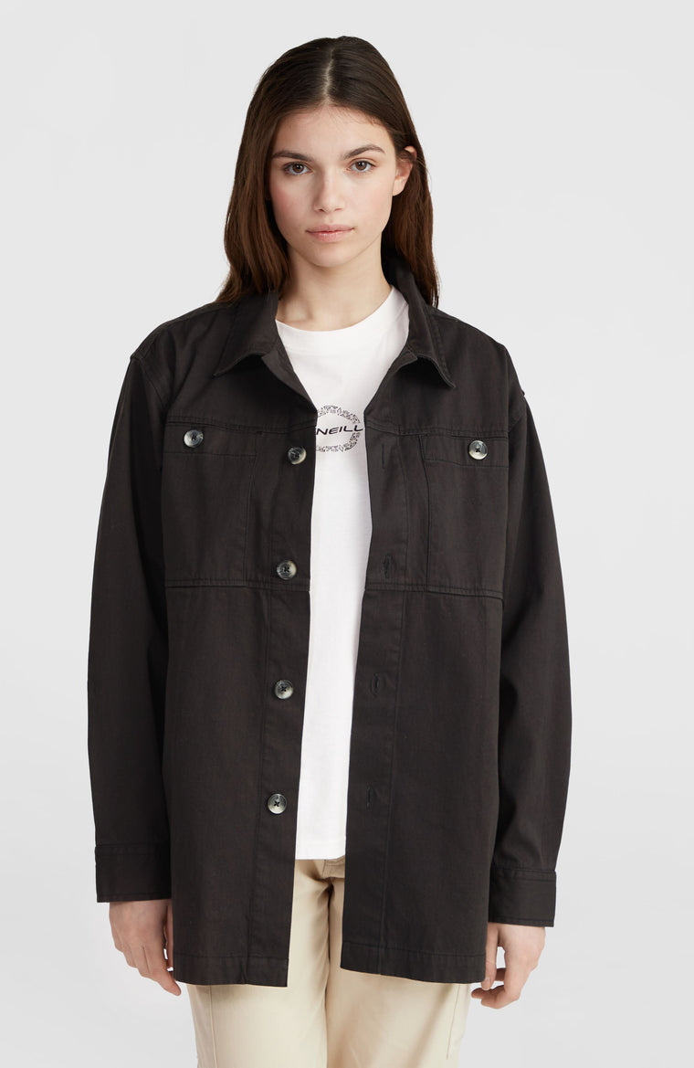 Twill Overshirt | Black Out
