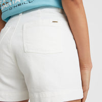 Dive High-Waist Twill Shorts | Snow White